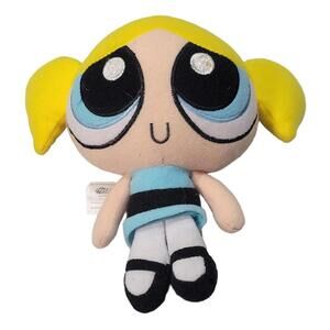 Vintage 1999 The Powerpuff Girls Bubbles Plush 6" Doll Blonde Cartoon Network